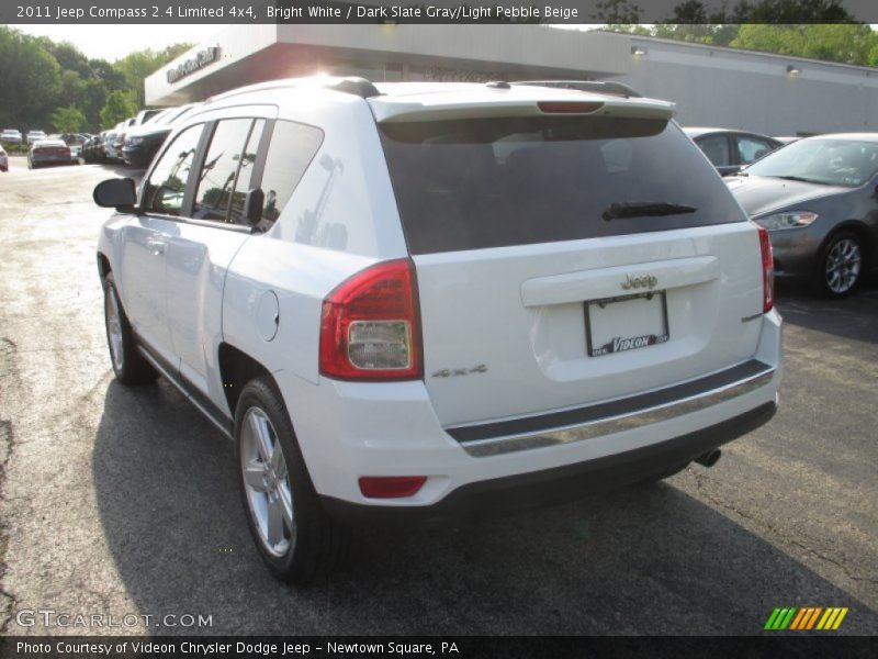 Bright White / Dark Slate Gray/Light Pebble Beige 2011 Jeep Compass 2.4 Limited 4x4