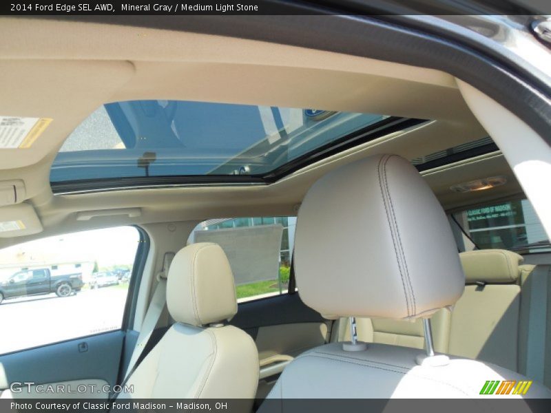 Mineral Gray / Medium Light Stone 2014 Ford Edge SEL AWD