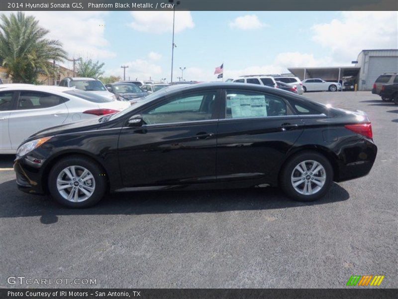 Phantom Black Metallic / Gray 2014 Hyundai Sonata GLS