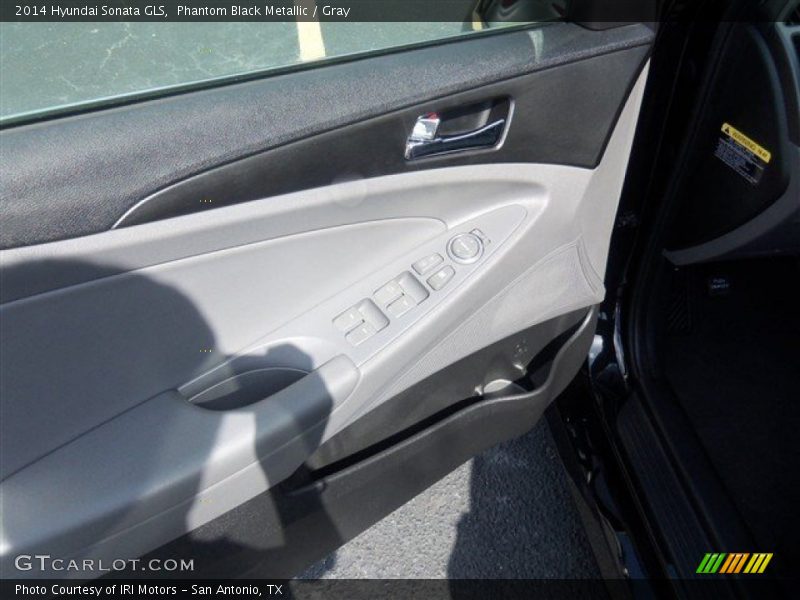 Phantom Black Metallic / Gray 2014 Hyundai Sonata GLS
