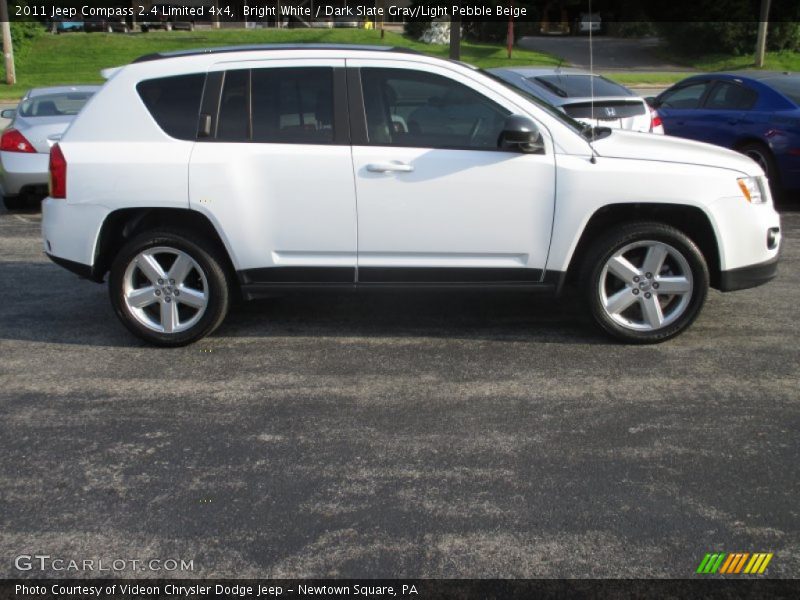 Bright White / Dark Slate Gray/Light Pebble Beige 2011 Jeep Compass 2.4 Limited 4x4