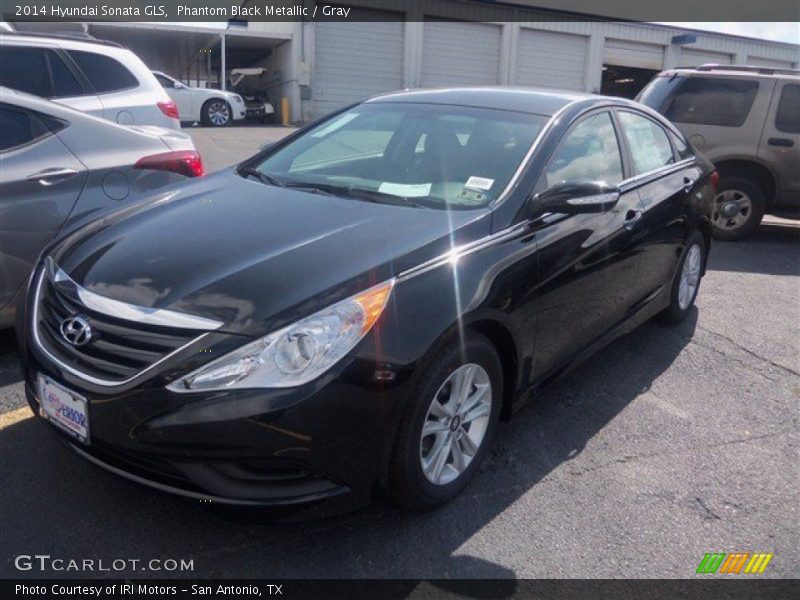 Phantom Black Metallic / Gray 2014 Hyundai Sonata GLS