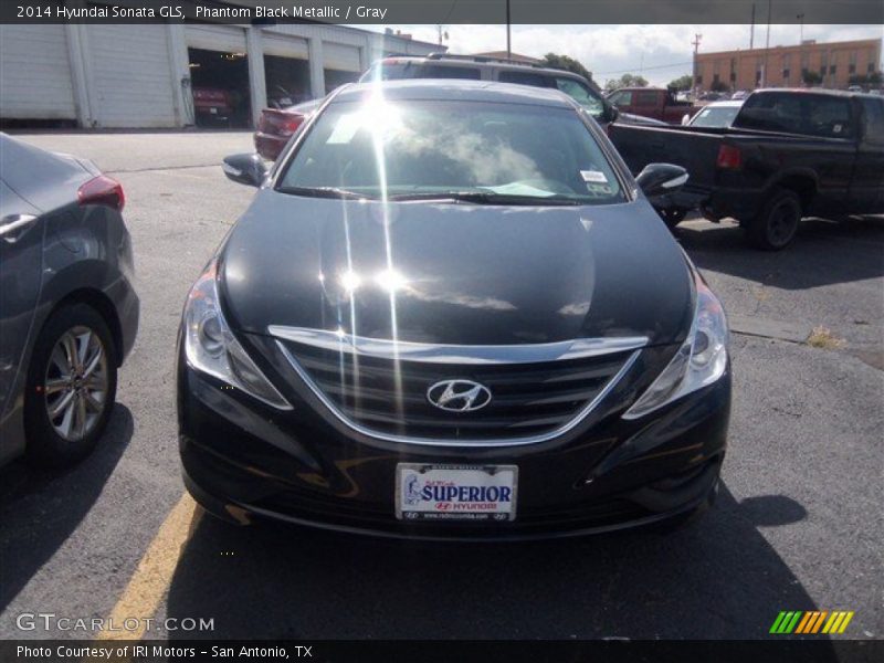 Phantom Black Metallic / Gray 2014 Hyundai Sonata GLS
