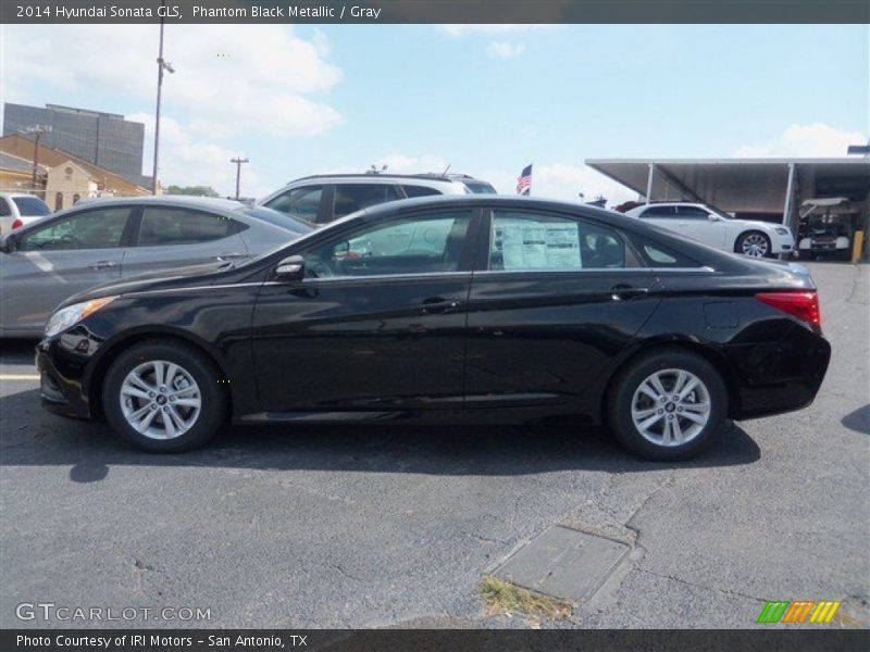 Phantom Black Metallic / Gray 2014 Hyundai Sonata GLS