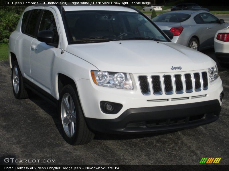 Bright White / Dark Slate Gray/Light Pebble Beige 2011 Jeep Compass 2.4 Limited 4x4