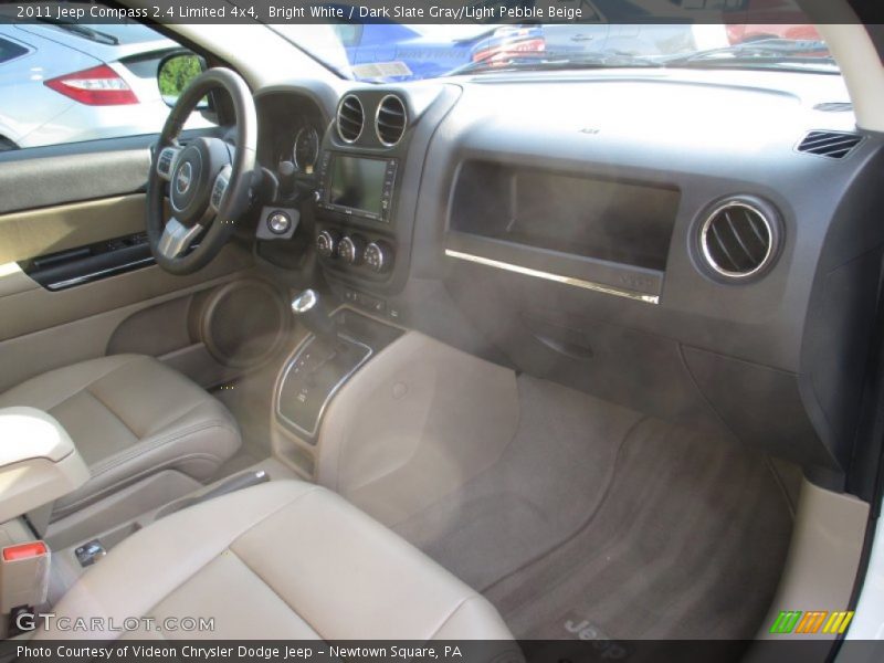 Bright White / Dark Slate Gray/Light Pebble Beige 2011 Jeep Compass 2.4 Limited 4x4