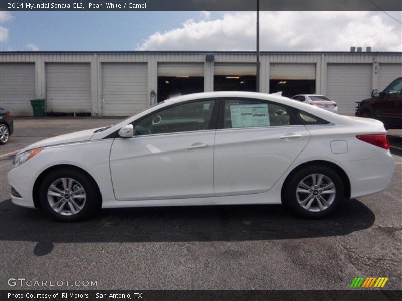 Pearl White / Camel 2014 Hyundai Sonata GLS