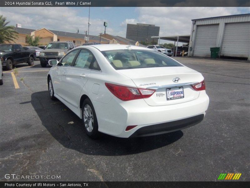 Pearl White / Camel 2014 Hyundai Sonata GLS
