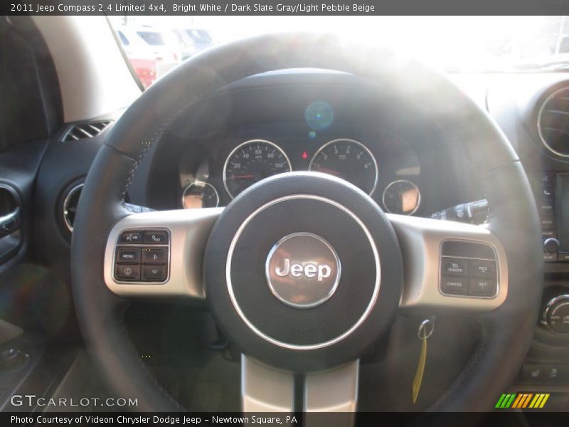 Bright White / Dark Slate Gray/Light Pebble Beige 2011 Jeep Compass 2.4 Limited 4x4