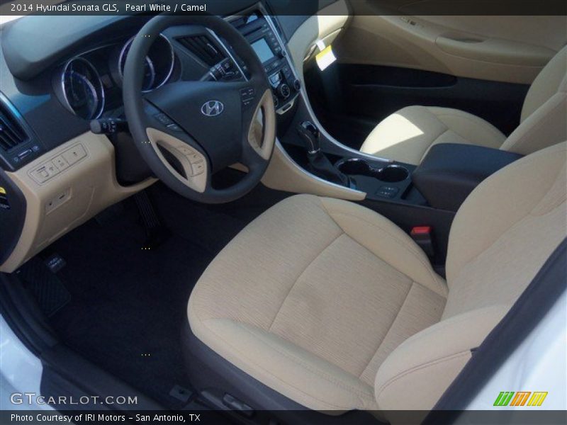 Pearl White / Camel 2014 Hyundai Sonata GLS