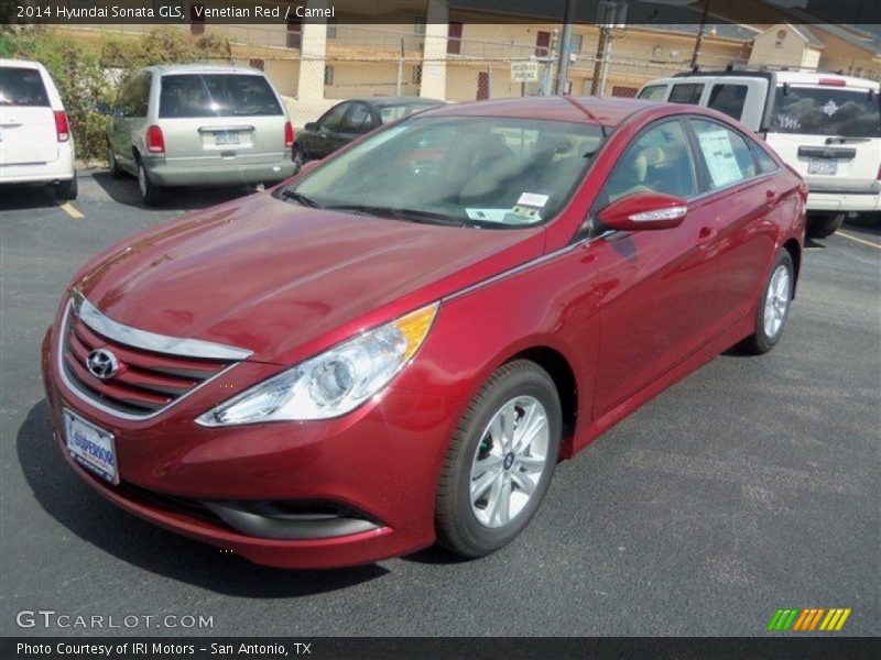 Venetian Red / Camel 2014 Hyundai Sonata GLS