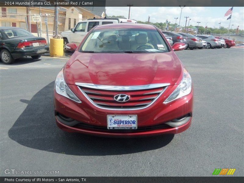 Venetian Red / Camel 2014 Hyundai Sonata GLS