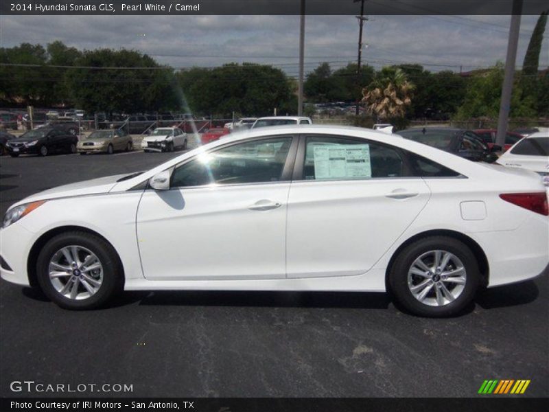 Pearl White / Camel 2014 Hyundai Sonata GLS