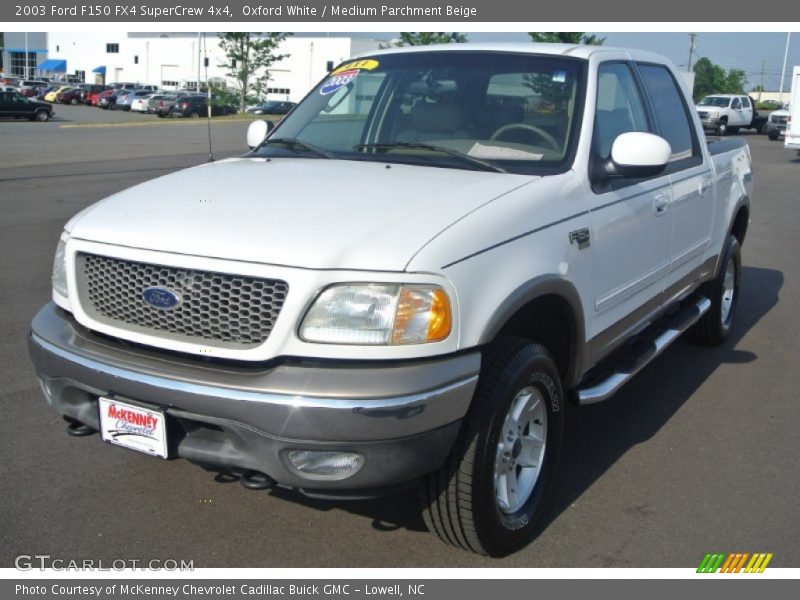 Oxford White / Medium Parchment Beige 2003 Ford F150 FX4 SuperCrew 4x4