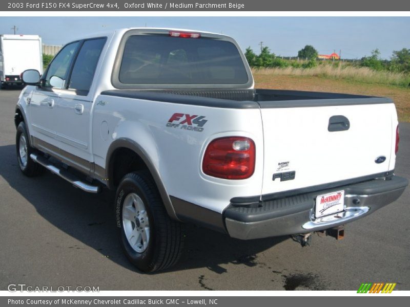 Oxford White / Medium Parchment Beige 2003 Ford F150 FX4 SuperCrew 4x4
