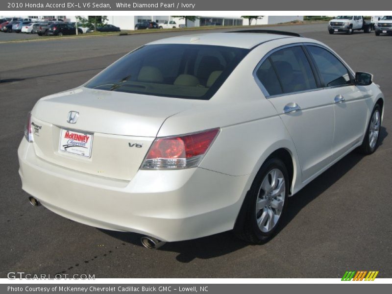 White Diamond Pearl / Ivory 2010 Honda Accord EX-L V6 Sedan