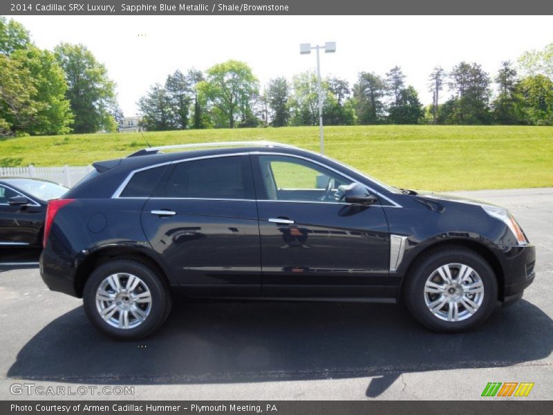 Sapphire Blue Metallic / Shale/Brownstone 2014 Cadillac SRX Luxury