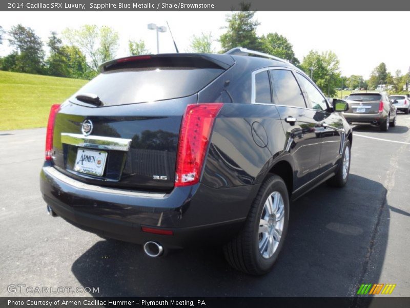 Sapphire Blue Metallic / Shale/Brownstone 2014 Cadillac SRX Luxury
