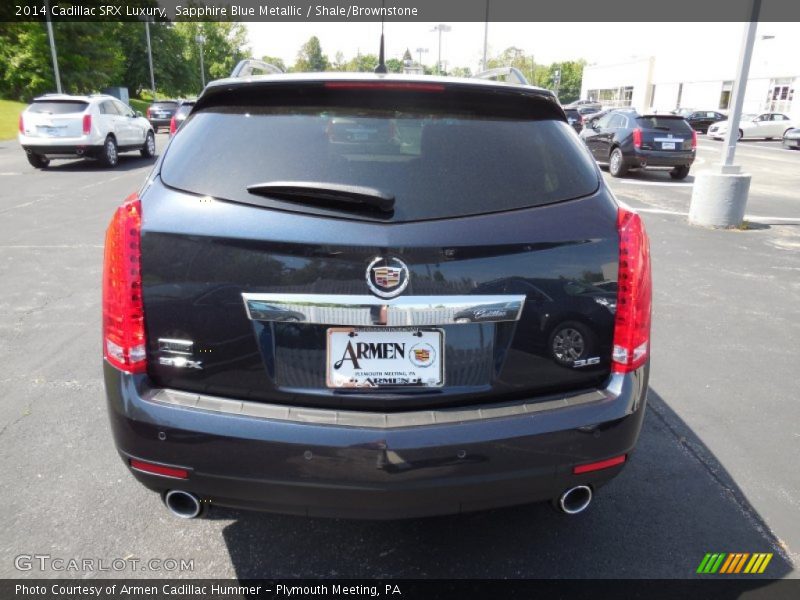 Sapphire Blue Metallic / Shale/Brownstone 2014 Cadillac SRX Luxury