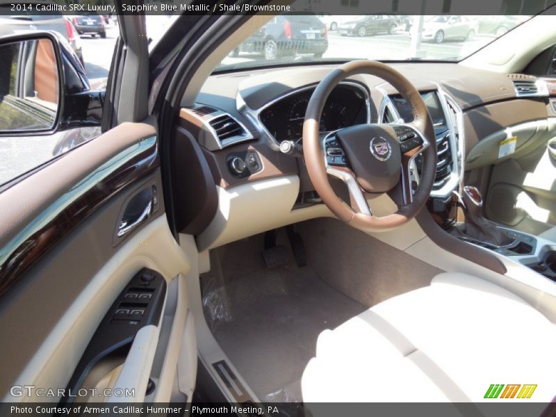 Sapphire Blue Metallic / Shale/Brownstone 2014 Cadillac SRX Luxury