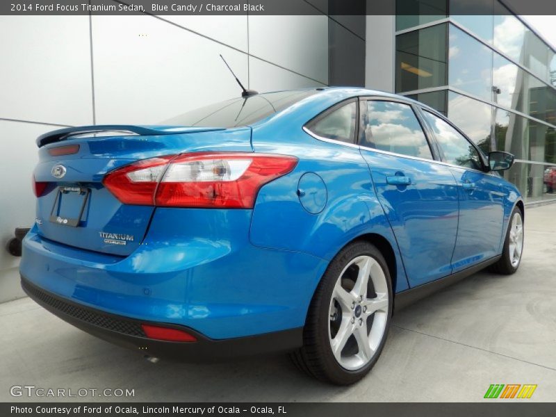 Blue Candy / Charcoal Black 2014 Ford Focus Titanium Sedan