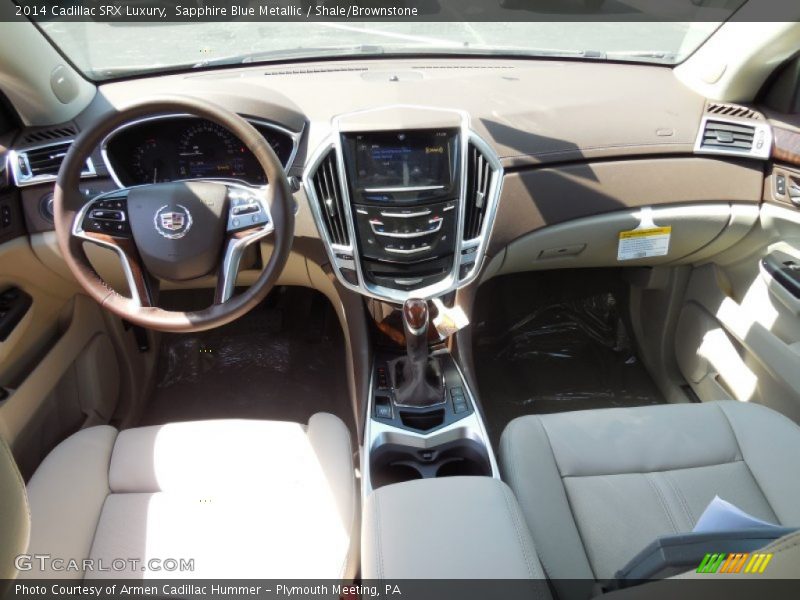 Sapphire Blue Metallic / Shale/Brownstone 2014 Cadillac SRX Luxury