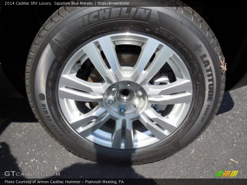 Sapphire Blue Metallic / Shale/Brownstone 2014 Cadillac SRX Luxury