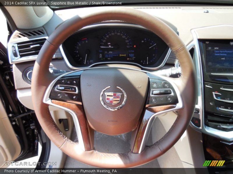Sapphire Blue Metallic / Shale/Brownstone 2014 Cadillac SRX Luxury