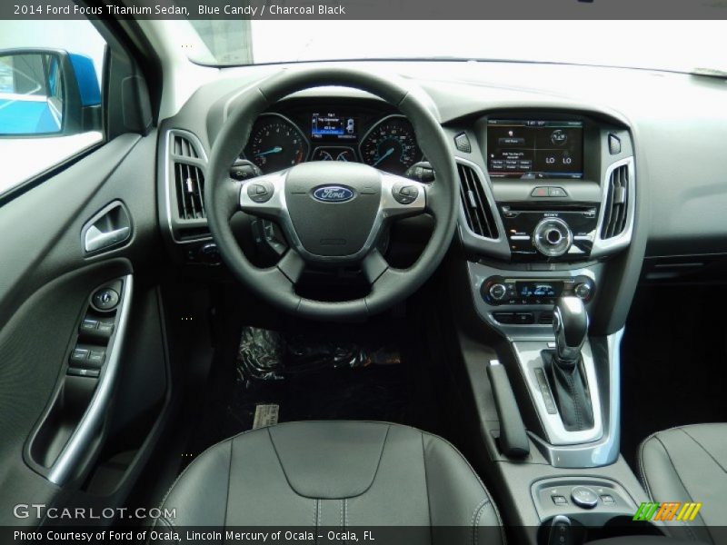 Blue Candy / Charcoal Black 2014 Ford Focus Titanium Sedan