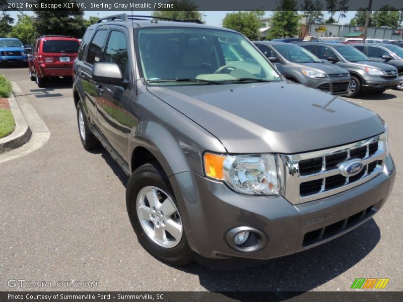 Sterling Gray Metallic / Stone 2012 Ford Escape XLT V6