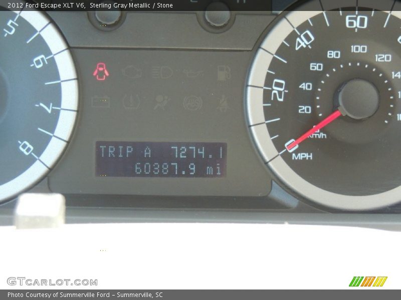 Sterling Gray Metallic / Stone 2012 Ford Escape XLT V6