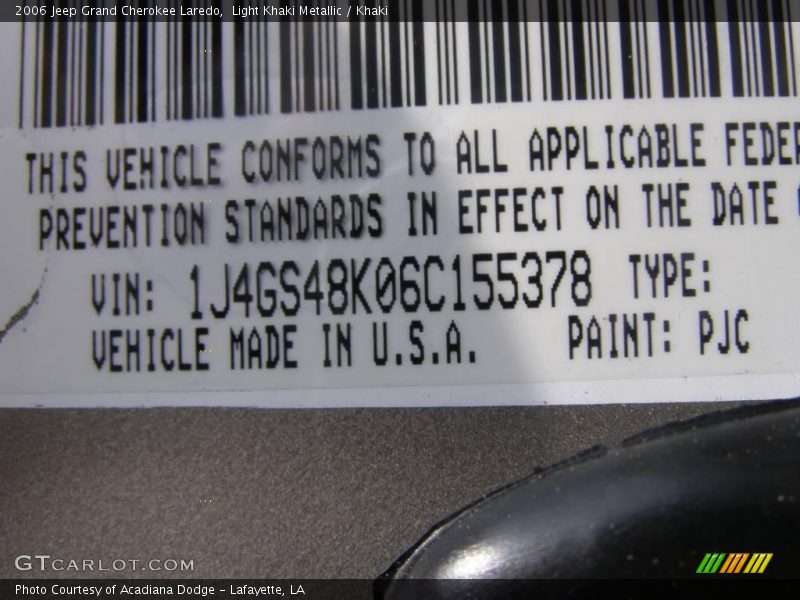Light Khaki Metallic / Khaki 2006 Jeep Grand Cherokee Laredo