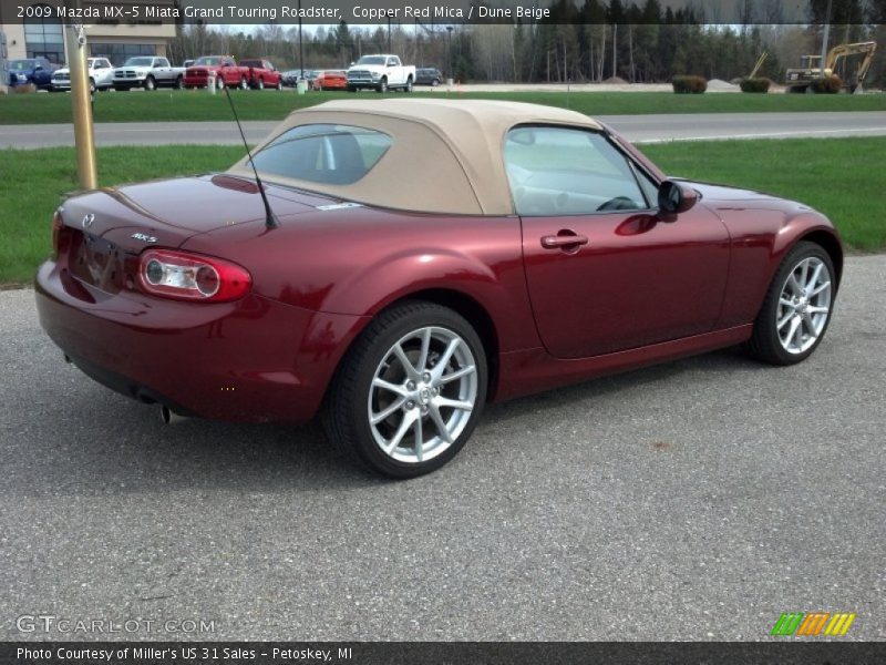 Copper Red Mica / Dune Beige 2009 Mazda MX-5 Miata Grand Touring Roadster