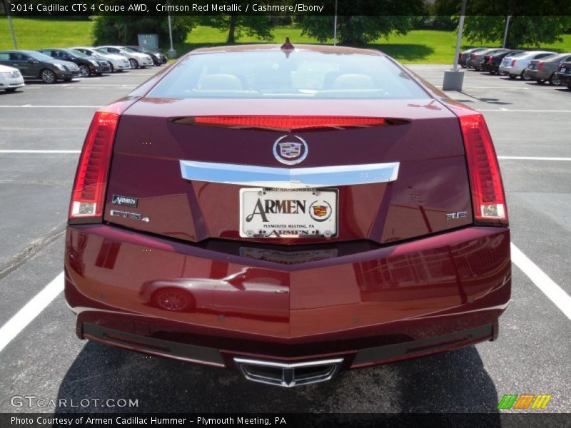 Crimson Red Metallic / Cashmere/Ebony 2014 Cadillac CTS 4 Coupe AWD