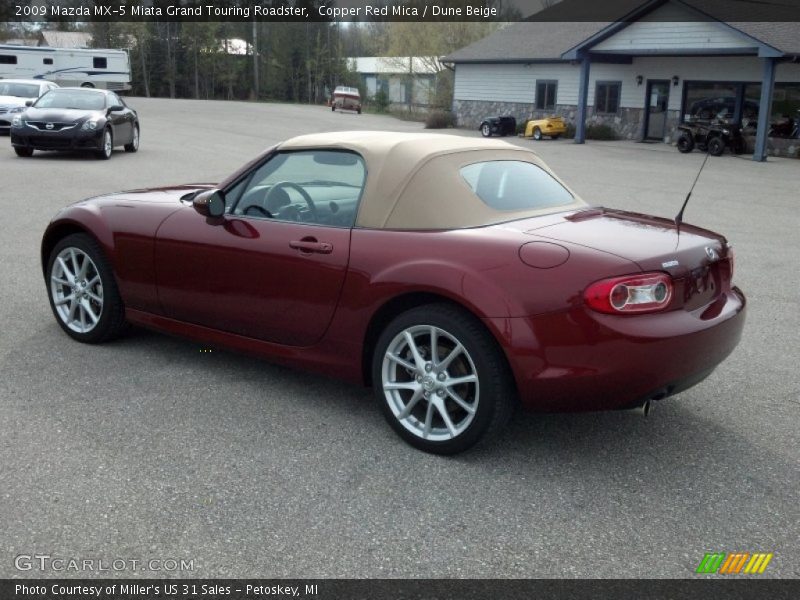 Copper Red Mica / Dune Beige 2009 Mazda MX-5 Miata Grand Touring Roadster