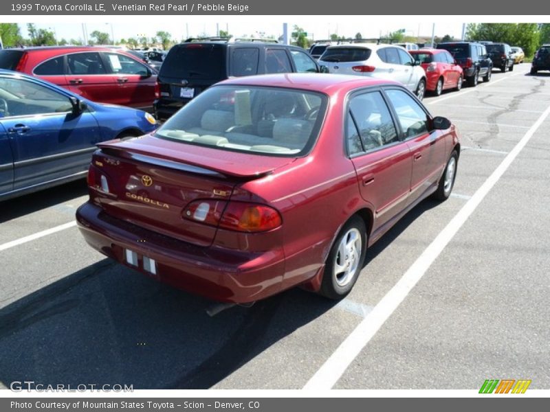 Venetian Red Pearl / Pebble Beige 1999 Toyota Corolla LE