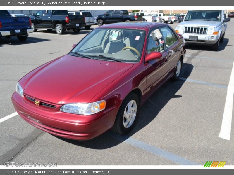 Venetian Red Pearl / Pebble Beige 1999 Toyota Corolla LE