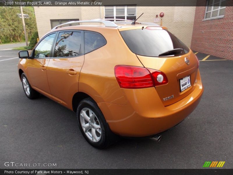 Orange Alloy Metallic / Gray 2008 Nissan Rogue SL AWD