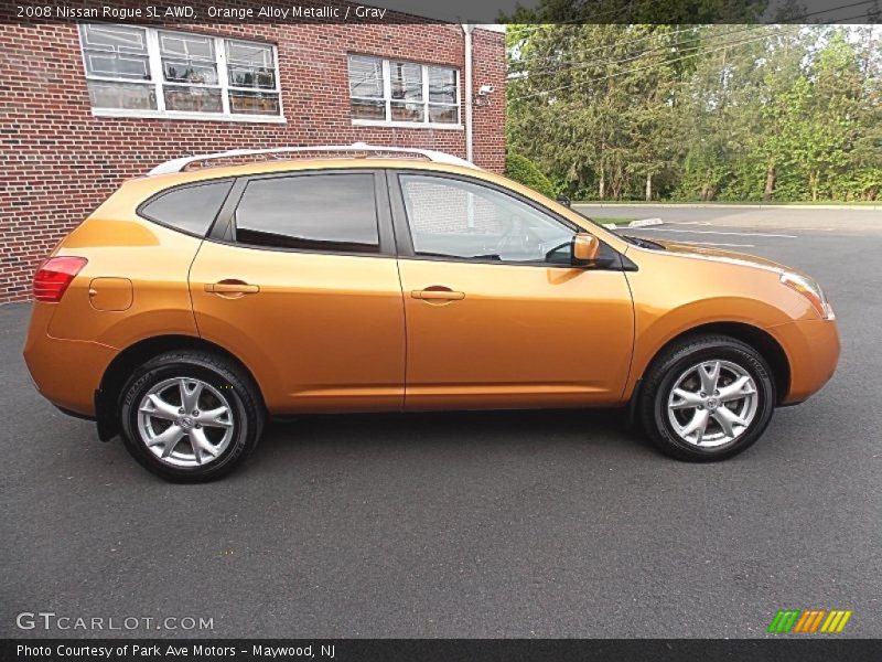 Orange Alloy Metallic / Gray 2008 Nissan Rogue SL AWD