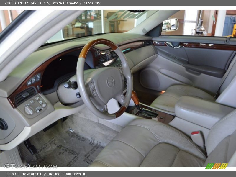 White Diamond / Dark Gray 2003 Cadillac DeVille DTS