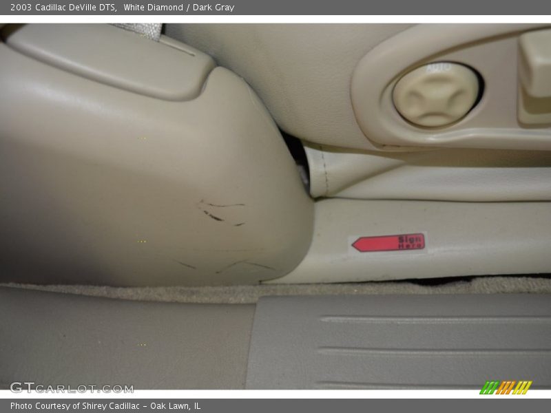 White Diamond / Dark Gray 2003 Cadillac DeVille DTS