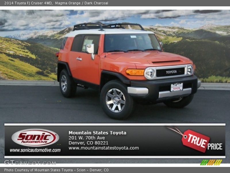 Magma Orange / Dark Charcoal 2014 Toyota FJ Cruiser 4WD