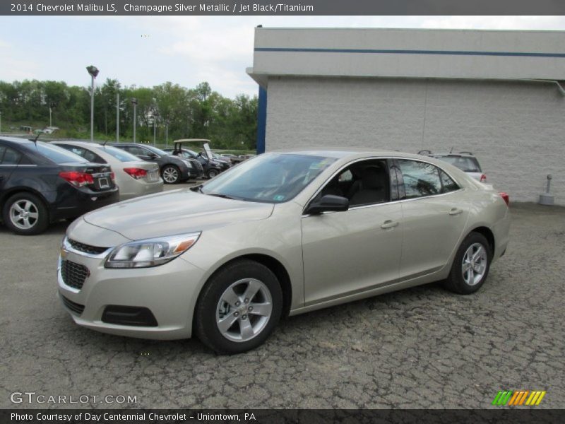 Champagne Silver Metallic / Jet Black/Titanium 2014 Chevrolet Malibu LS