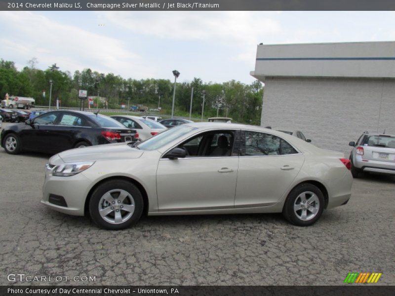 Champagne Silver Metallic / Jet Black/Titanium 2014 Chevrolet Malibu LS