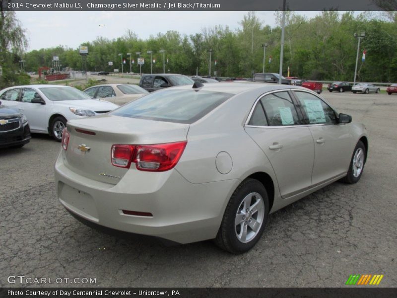 Champagne Silver Metallic / Jet Black/Titanium 2014 Chevrolet Malibu LS