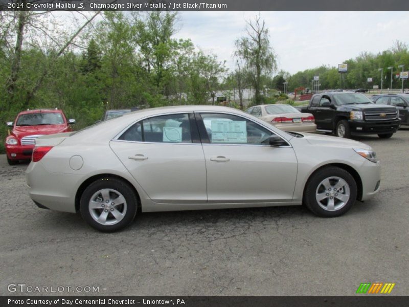 Champagne Silver Metallic / Jet Black/Titanium 2014 Chevrolet Malibu LS