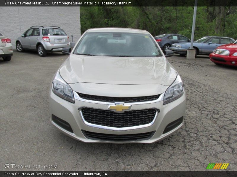 Champagne Silver Metallic / Jet Black/Titanium 2014 Chevrolet Malibu LS