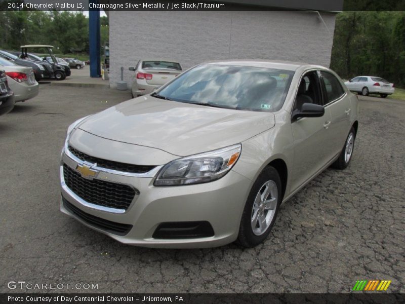 Champagne Silver Metallic / Jet Black/Titanium 2014 Chevrolet Malibu LS