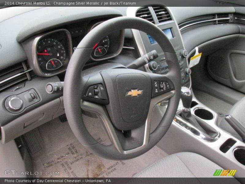 Champagne Silver Metallic / Jet Black/Titanium 2014 Chevrolet Malibu LS