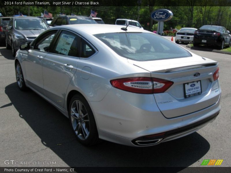 Ingot Silver / Charcoal Black 2014 Ford Fusion Titanium